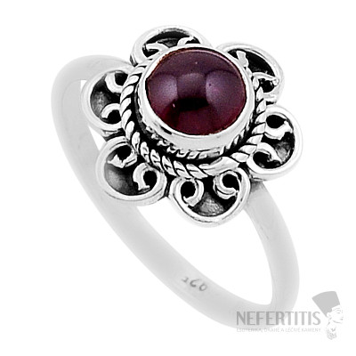 Garnet ring silver Ag 925 47237