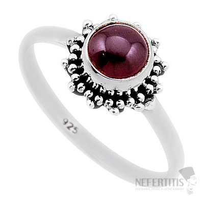 Garnet ring silver Ag 925 47283