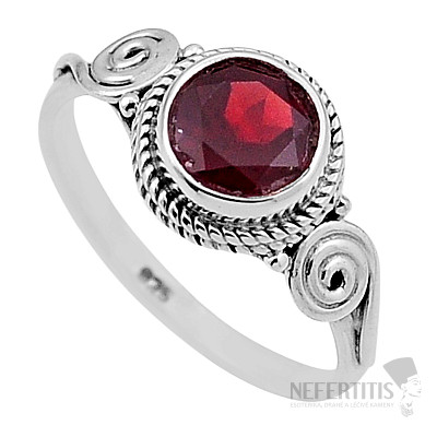 Ring mit Granatschliff Silber Ag 925 47552