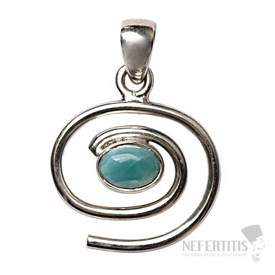 Dizajnový prívesok larimar striebro Ag 925 P476