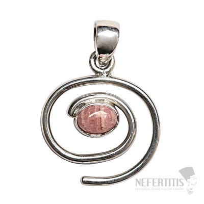 Dizajnový prívesok s rodochrozitom striebro Ag 925 P477