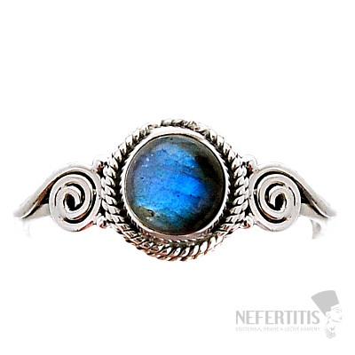 Labradorite rainbow ring silver Ag 925 47740