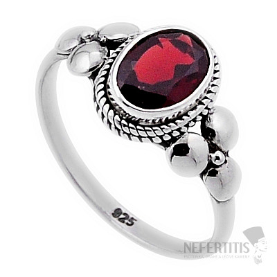 Ring mit Granatschliff Silber Ag 925 47766