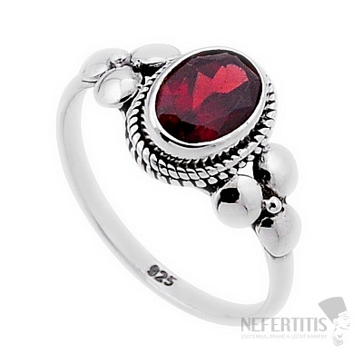 Garnet cut ring silver Ag 925 47768