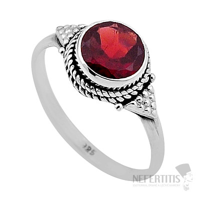 Ring mit Granatschliff Silber Ag 925 47827