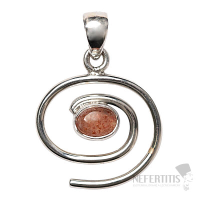 Designer pendant sunstone silver Ag 925 P483