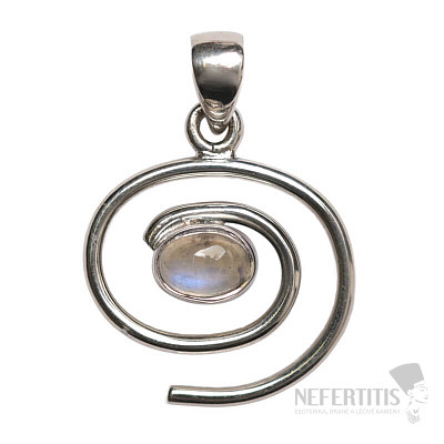 Designer pendant moonstone rainbow silver Ag 925 P485