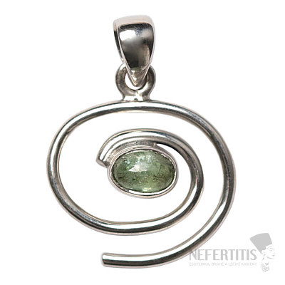 Designový přívěsek olivín stříbro Ag 925 P486