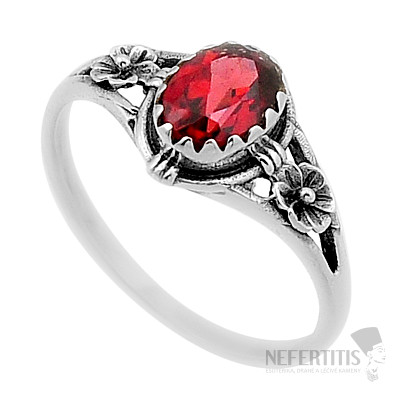 Garnet cut ring silver Ag 925 49210