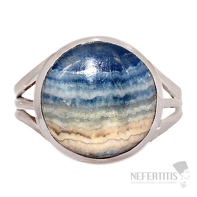 Scheelit modrý prsten stříbro Ag 925 R493