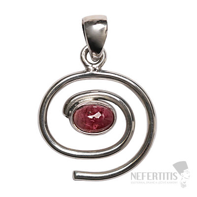 Designer pendant tourmaline pink silver Ag 925 P496