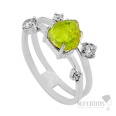 Olivín prsten stříbro Ag 925 49638