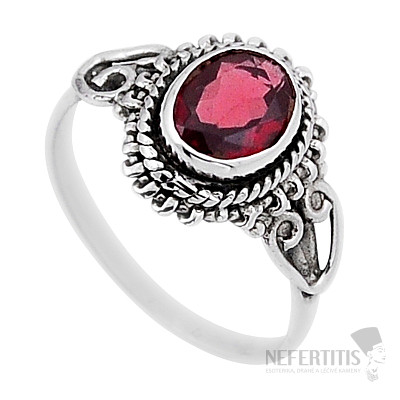 Garnet cut ring silver Ag 925 49687