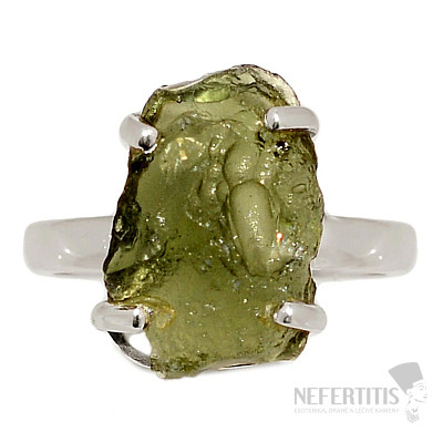 Moldavite silver ring Ag 925 R498