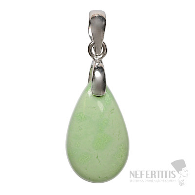 Chryzopras Lemon přívěsek stříbro Ag 925 č. 5