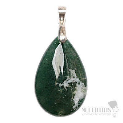 Achát machový prívesok striebro Ag 925 č. 5