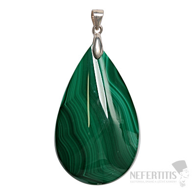 Malachit přívěsek stříbro Ag 925 č. 5