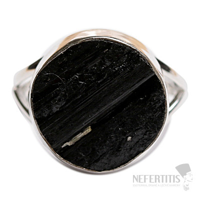 Turmalin-Scoryl-Ring, Silber Ag 925 R5