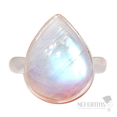 Mesačný kameň dúhový prsteň striebro Ag 925 R5002