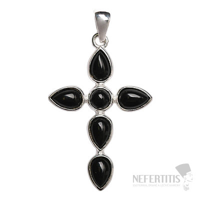 Designer pendant onyx silver Ag 925 P504