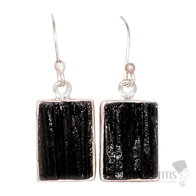 Tourmaline skoryl earrings silver Ag 925 E505