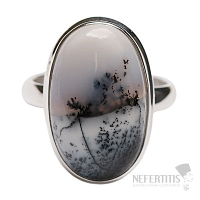 Opal dendritic ring silver Ag 925 R51