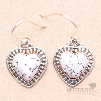 Opal dendritic earrings silver Ag 925 51026