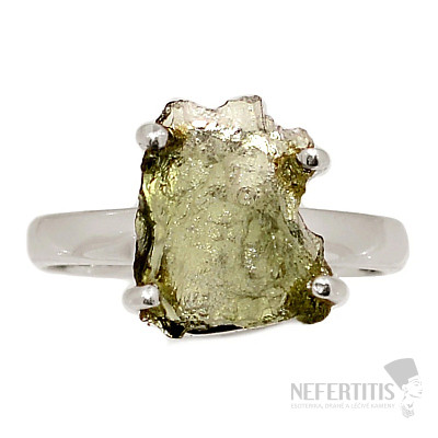 Vltavín prsteň striebro Ag 925 R511