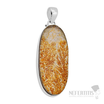 Psilomelan dendritischer Anhänger Silber Ag 925 51445