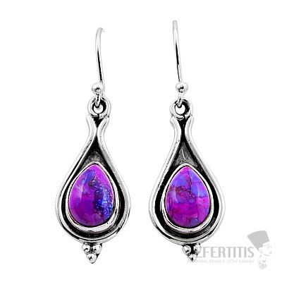 Türkis lila Ohrringe Silber Ag 925 52309