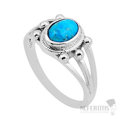 Turquoise Natural Sleeping Beauty Ring Ag 925 52366