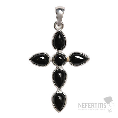 Designer pendant onyx silver Ag 925 P524
