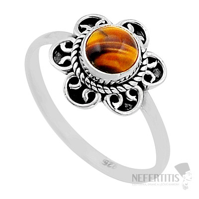 Tygří oko prsten stříbro Ag 925 52653