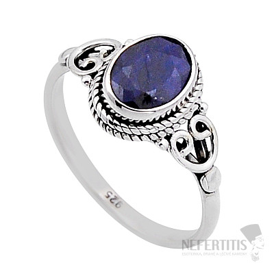 Indian sapphire (treated) ring silver Ag 925 52668