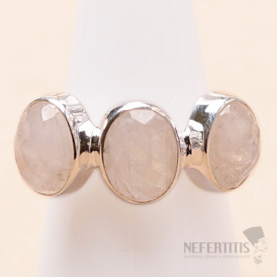 Moonstone rainbow ring silver Ag 925 52820