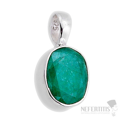 Indian emerald - modified pendant silver Ag 925 53084