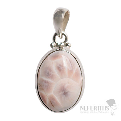 Natrolite pendant silver Ag 925 53225