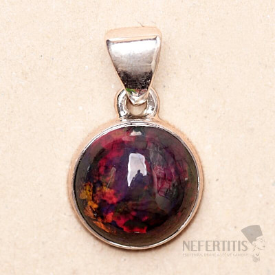 Opál černý etiopský přívěsek stříbro Ag 925 P535