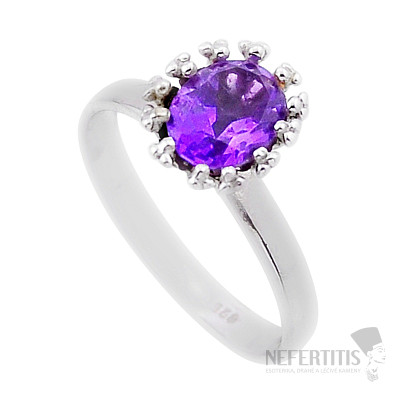 Amethyst cut ring silver Ag 925 53906
