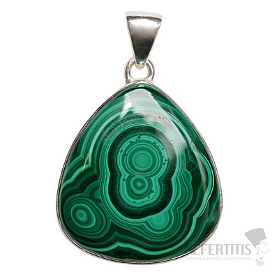 Malachite pendant silver Ag 925 P54