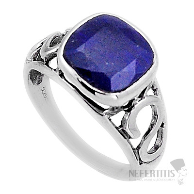 Indian sapphire (treated) ring silver Ag 925 54228