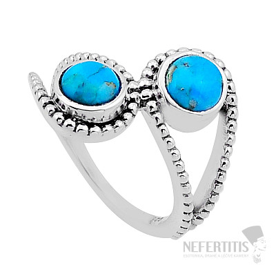 Tyrkys Mohave prsteň striebro Ag 925 54833