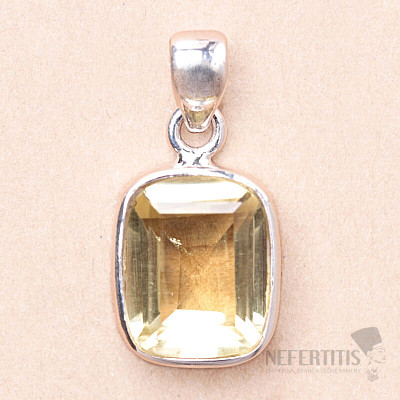 Topaz žltý Lemon prívesok striebro Ag 925 54874