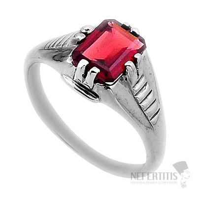Garnet cut ring silver Ag 925 54938