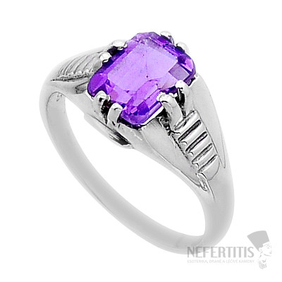 Amethyst cut ring silver Ag 925 54939