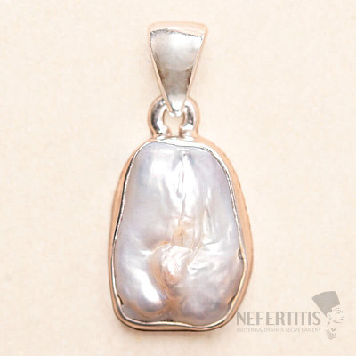 Biwa perla přívěsek stříbro Ag 925 P553