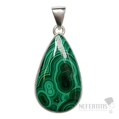 Malachite pendant silver Ag 925 P56