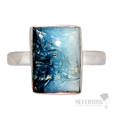 Glacierit prsteň striebro Ag 925 R58