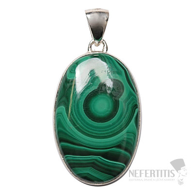 Malachite pendant silver Ag 925 P59