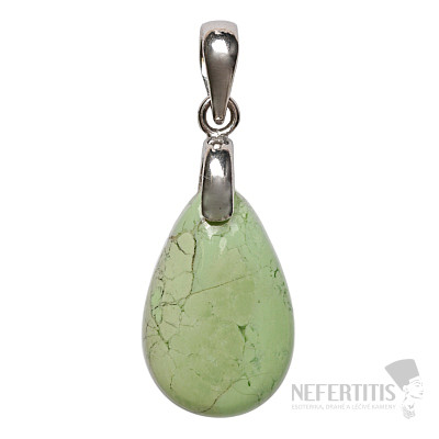 Chrysopras-Zitronenanhänger, Silber Ag 925 Nr. 6